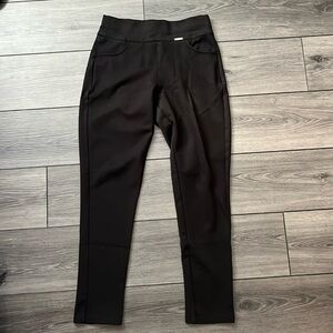 Dress pants, stretchy material, fitted, size 4.